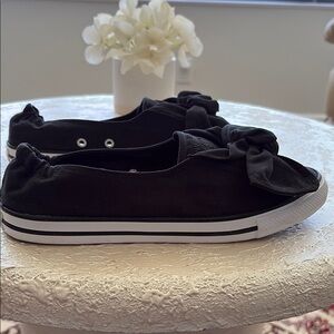 Converse Black and White Slip-On Sneakers